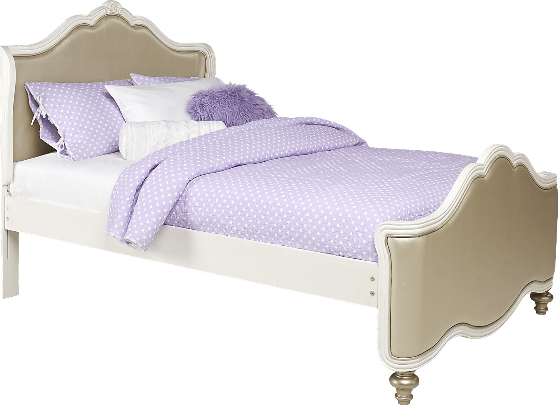 Disney Princess Enchanted Kingdom White 3 Pc Twin Upholstered Bed - Image 1