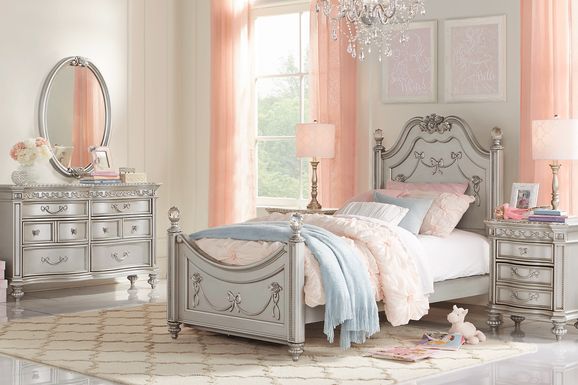 Disney Princess Fairytale Platinum 5 Pc Full Poster Bedroom