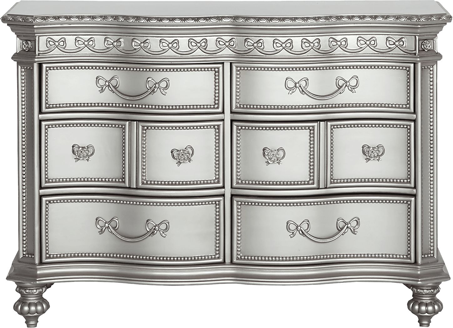 Disney Princess Fairytale Platinum Gray 6 Drawer Dresser | Rooms to Go