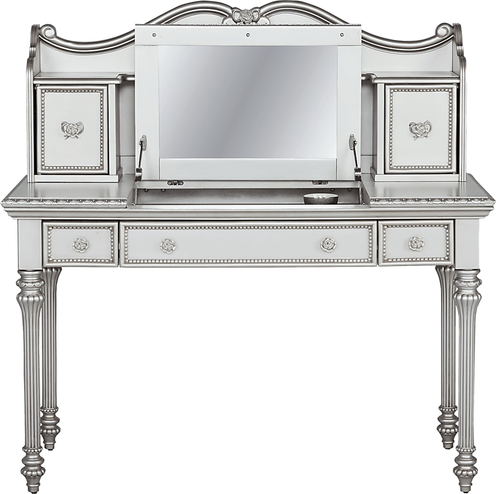 Disney Princess Fairytale Platinum Vanity Desk with Hutch - Image 2