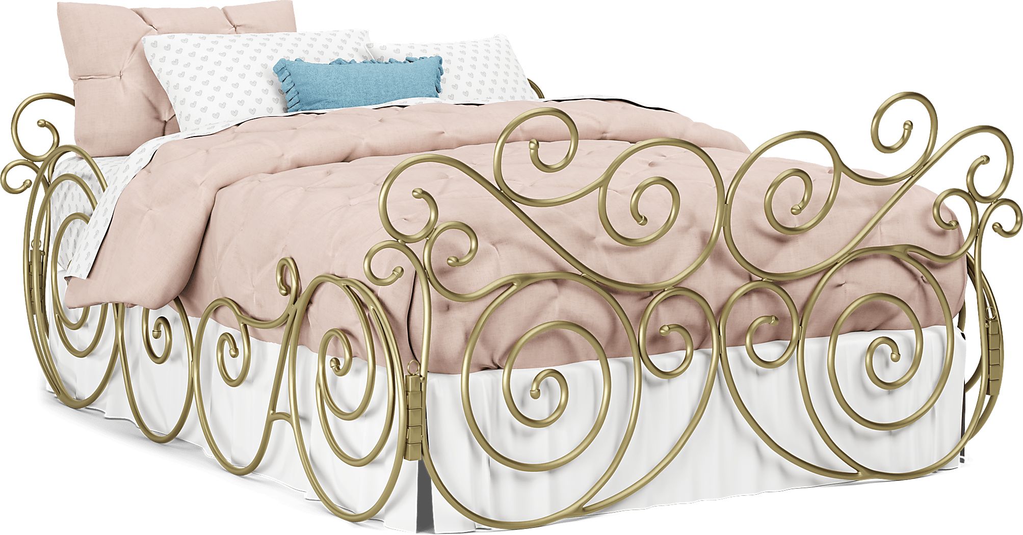 Disney Princess Fairytale 4 Pc Royal Gold Full Carriage Canopy Bed ...