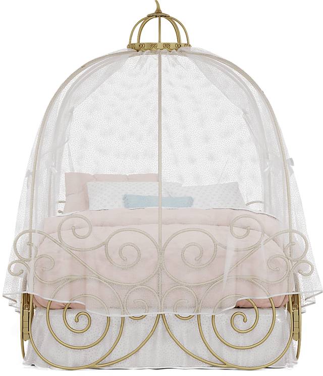 Disney Princess White Full Carriage Canopy Bedroom - Thumbnail - Image 3
