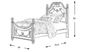 Disney Princess Fairytale Silver 3 Pc Full Poster Bed