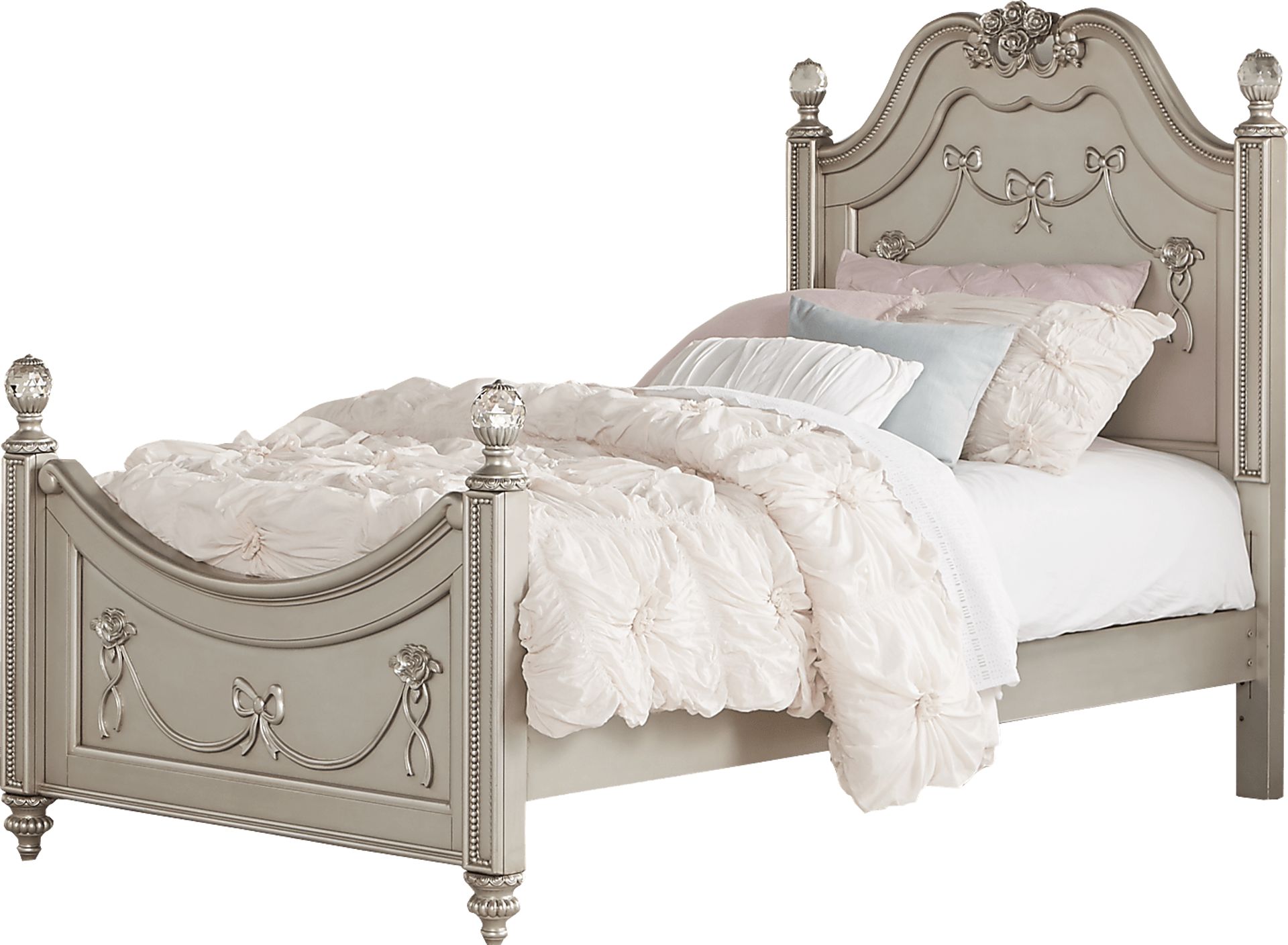 Disney Princess Fairytale Silver 5 Pc Full Poster Bedroom - Image 3