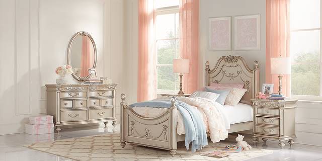 Disney Princess Fairytale Silver 5 Pc Full Poster Bedroom - Thumbnail - Image 2
