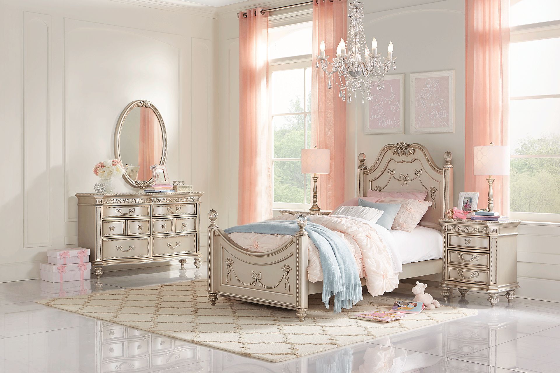 Disney Princess Fairytale Silver 6 Drawer Dresser - Image 2