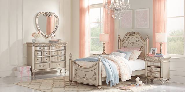 Disney Princess Fairytale Silver 5 Pc Twin Poster Bedroom - Thumbnail - Image 2