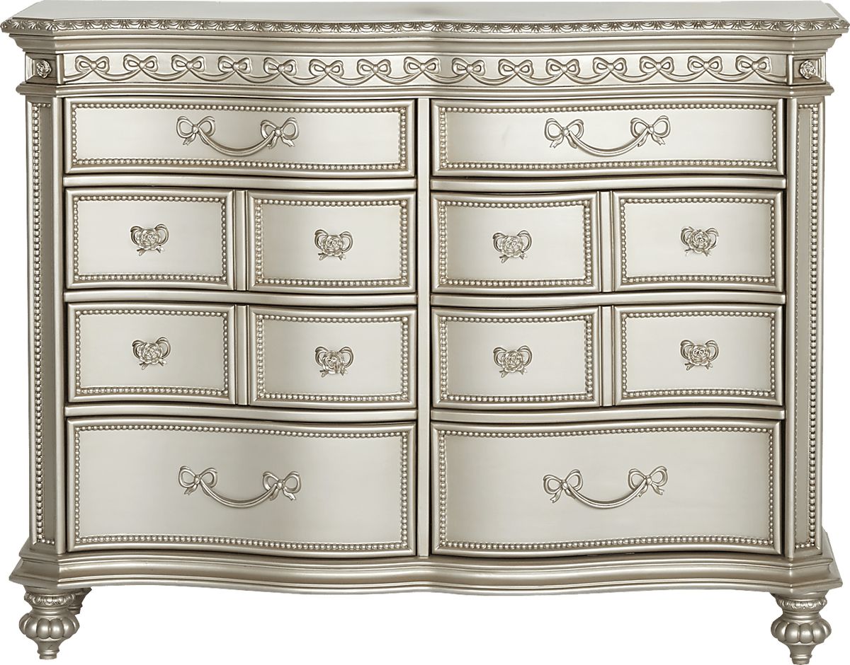 Disney Princess Fairytale Silver Gray 8 Drawer Dresser Rooms to