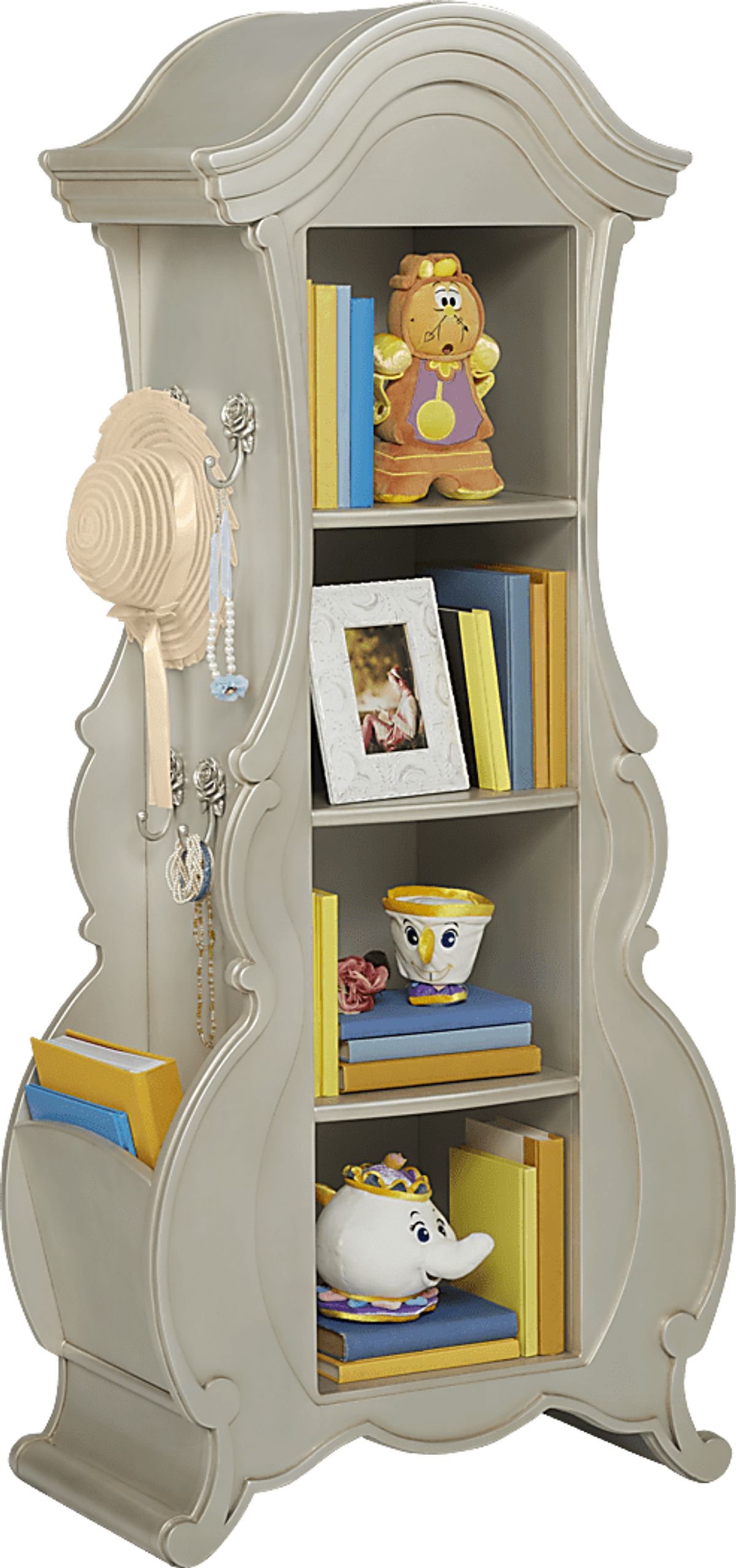 Disney Princess Fairytale Silver Gray Bookcase Rooms To Go