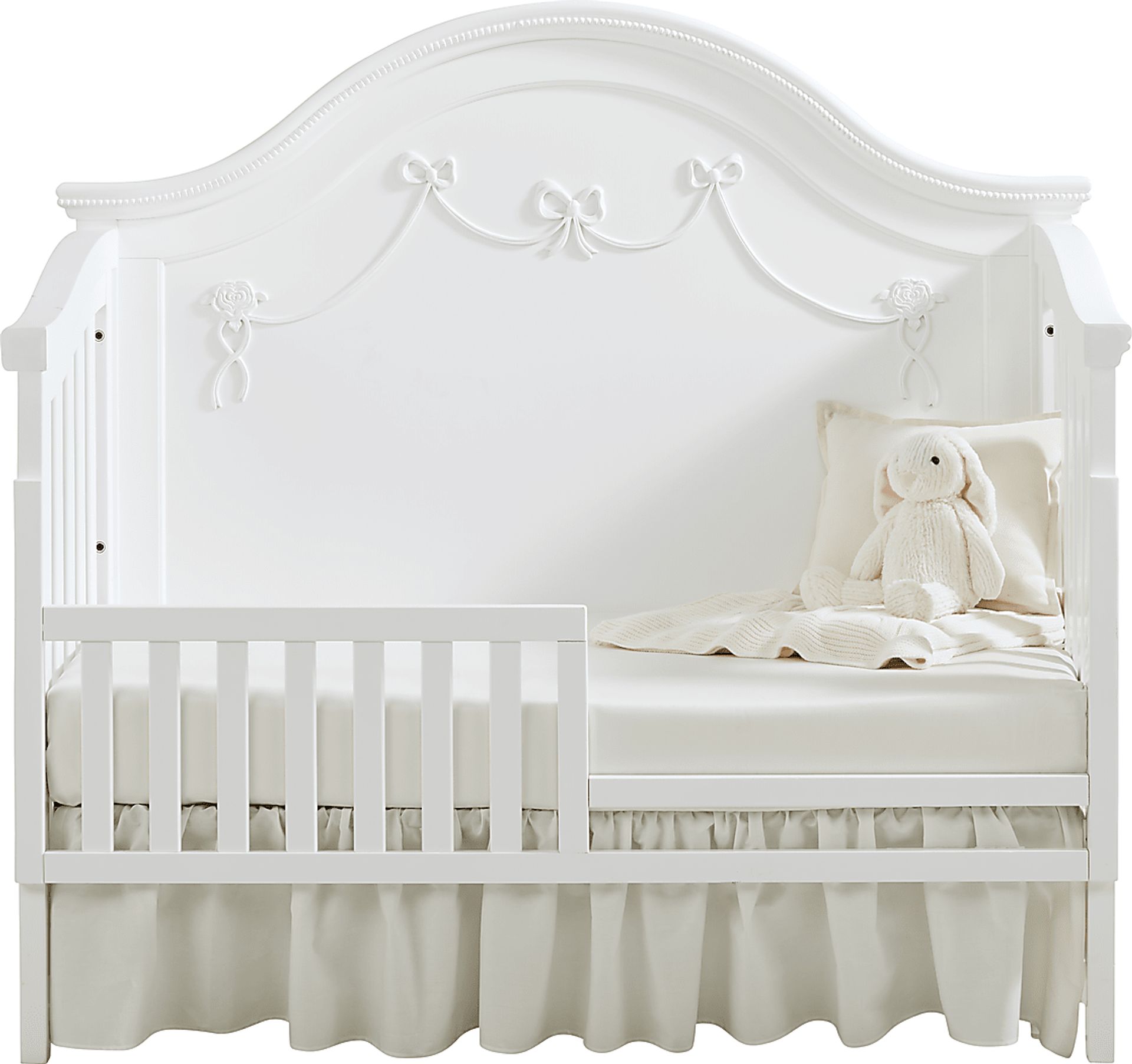 Disney Princess Fairytale White 5 Pc Nursery with Toddler Rails - Image 11