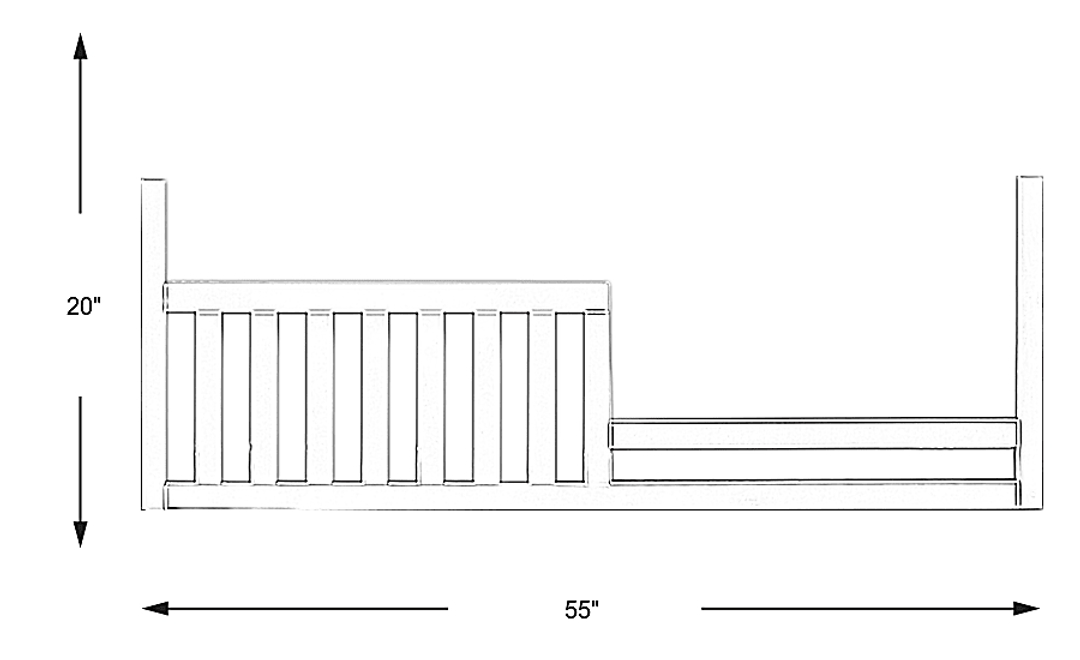Disney Princess Fairytale White Toddler Rail