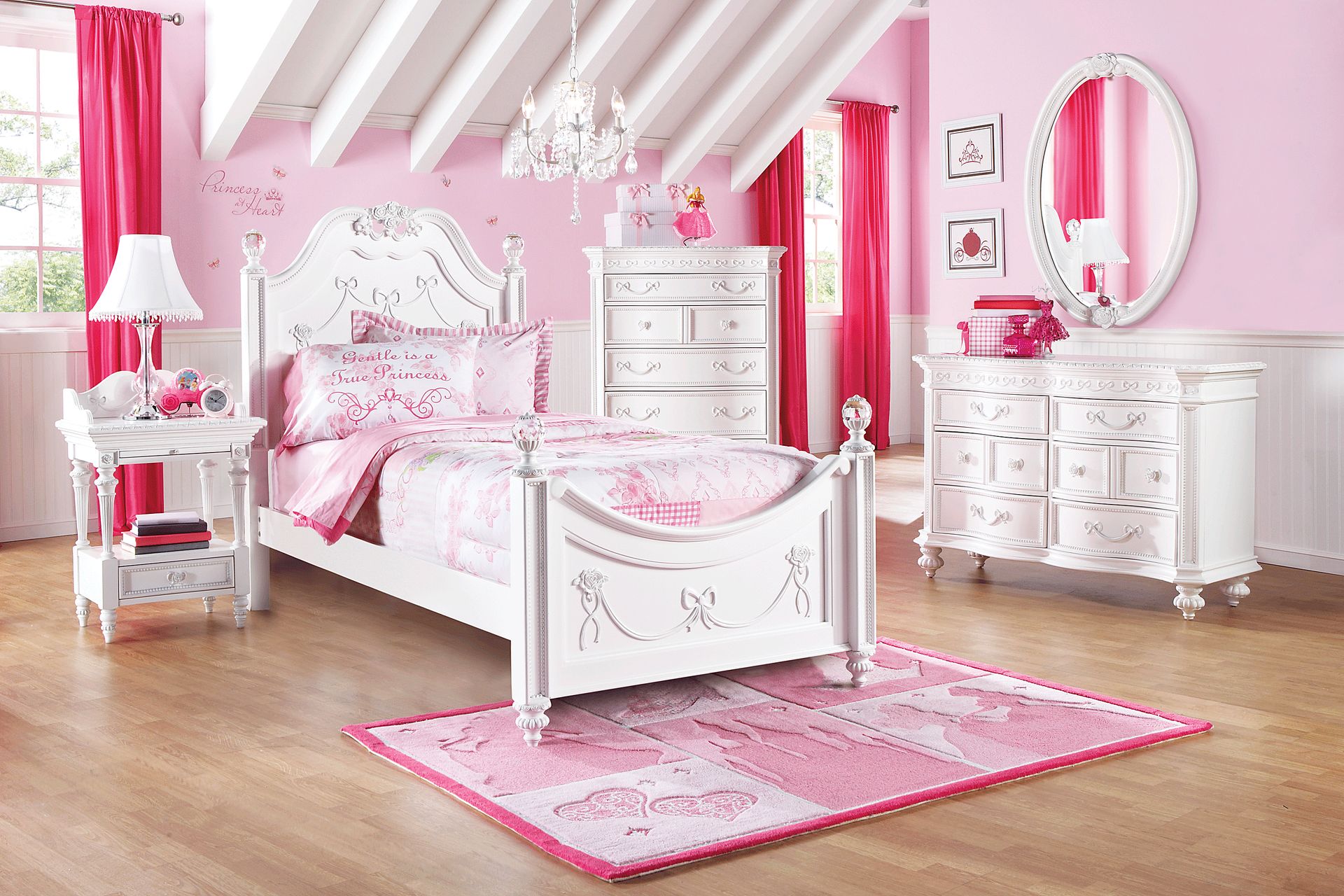 Disney Princess Fairytale White 6 Drawer Dresser - Image 2