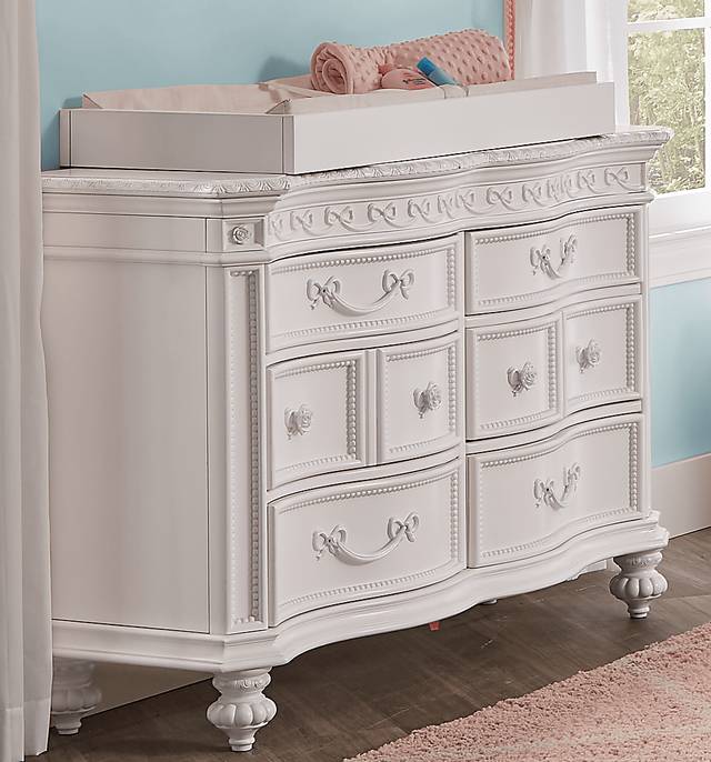 Disney Princess Fairytale White 5 Pc Nursery with Toddler Rails - Thumbnail - Image 9