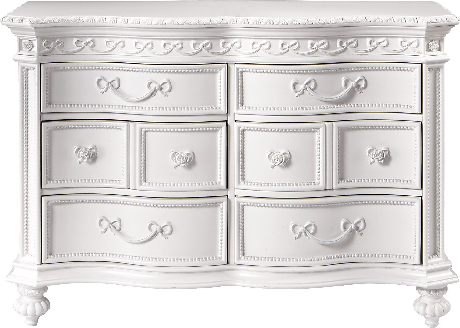 Disney Princess 6 Drawer Dresser - Fairytale White