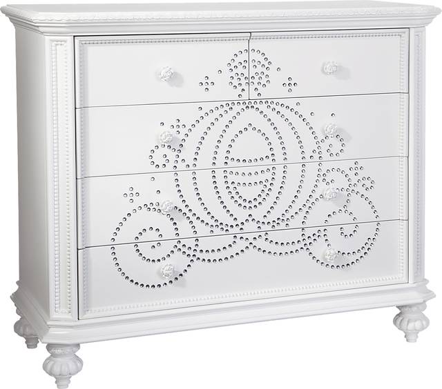 Disney Princess Fairytale White 5 Pc Nursery with Toddler & Conversion Rails - Thumbnail - Image 7