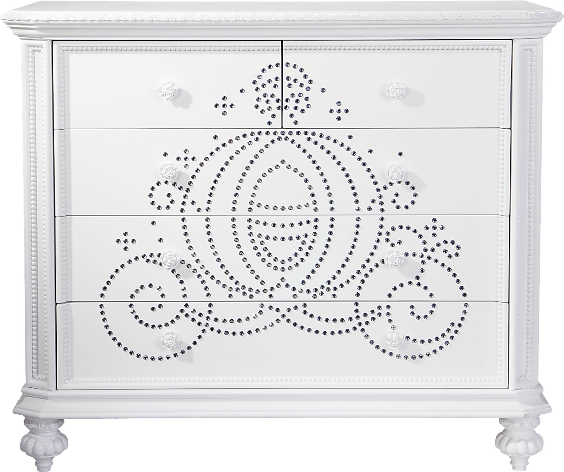 Disney Princess Fairytale White 5 Pc Nursery with Toddler Rails - Image 6