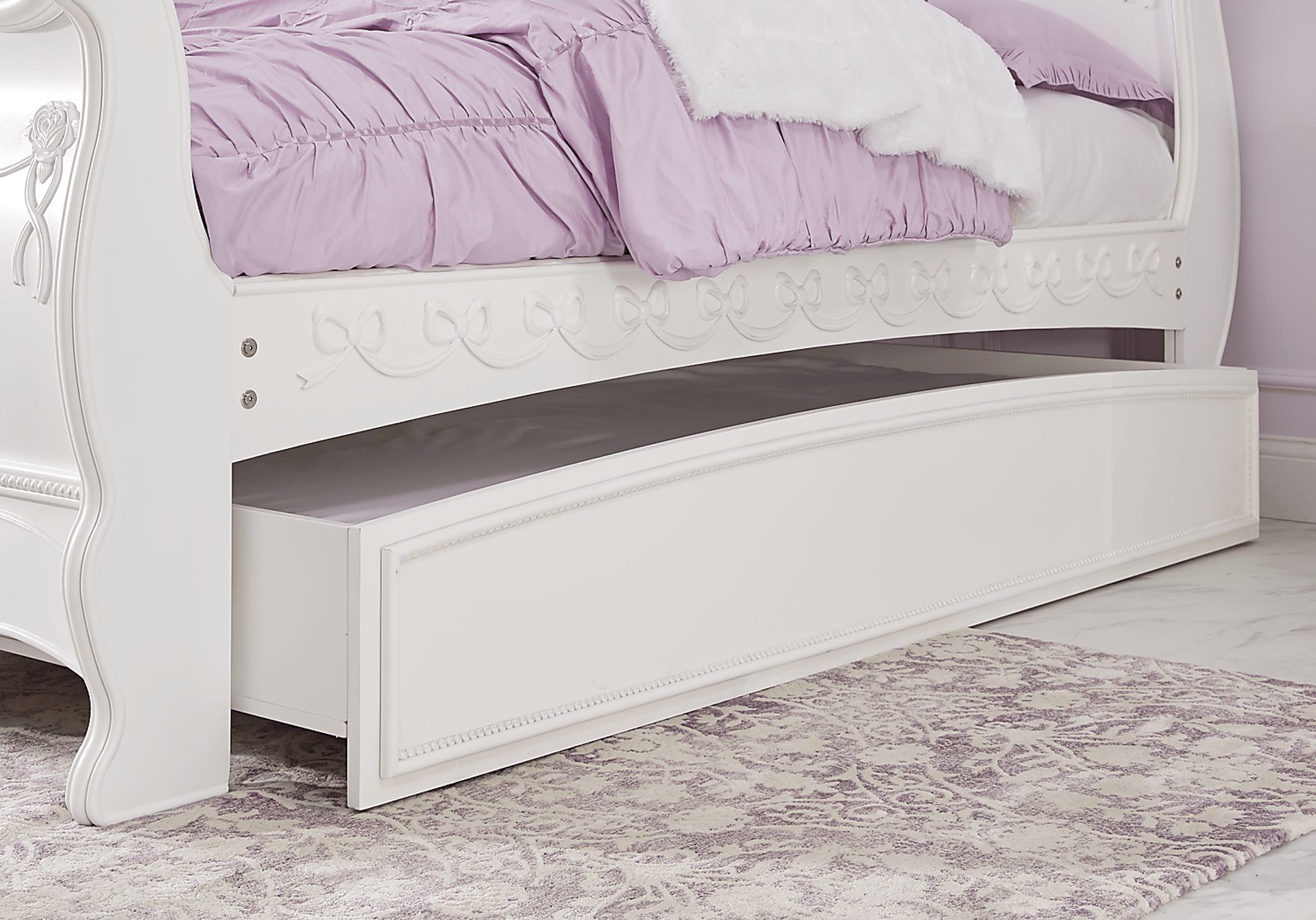 Disney Princess Fairytale White Twin Storage Trundle - Image 2