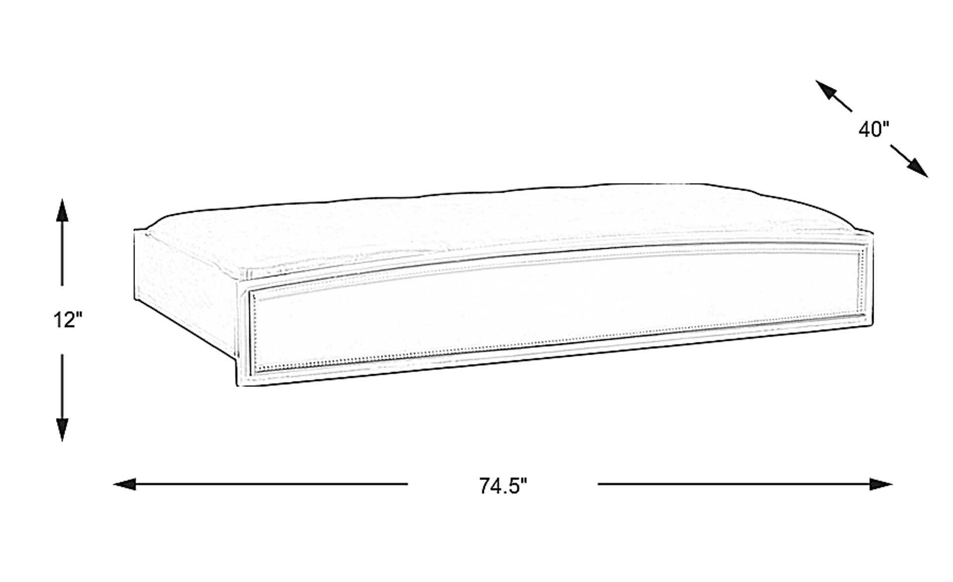 Dimension Image. Please refer to the Dimension Tab on this page for dimension details.