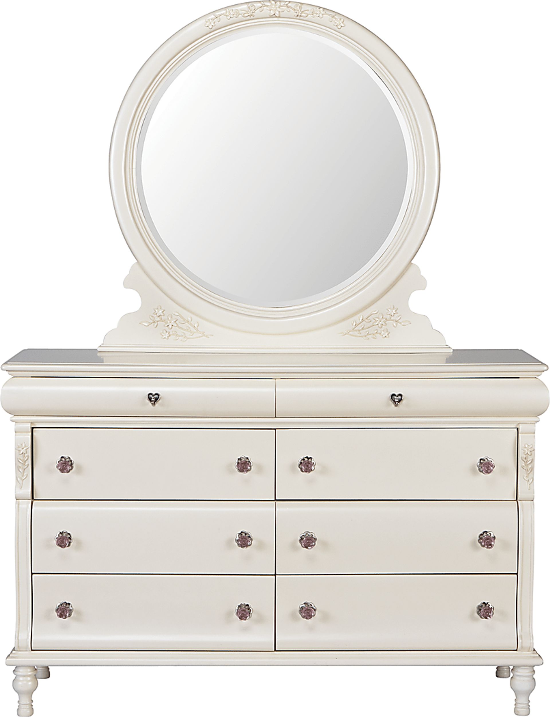 Disney Princess Pearl Dresser Mirror Set - Image 1