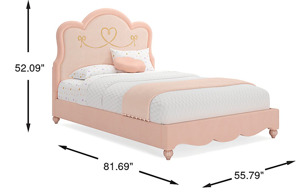 Disney Princess Pink Full Upholstered Bed