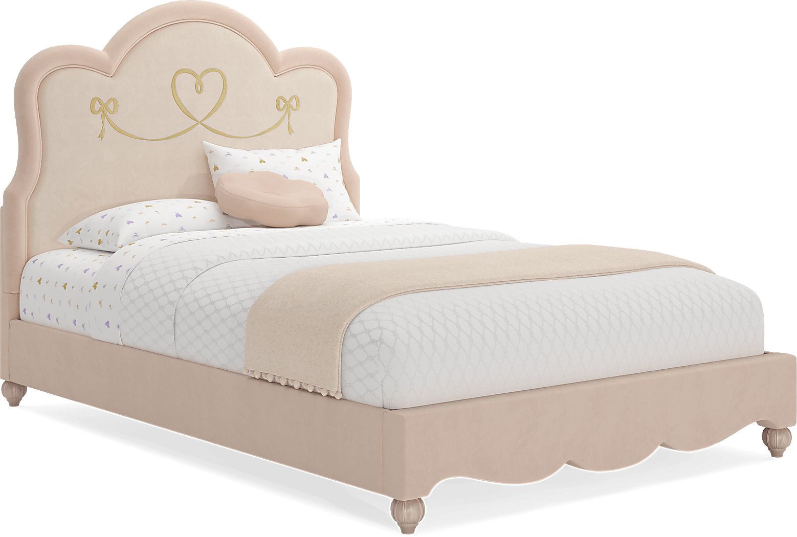 Disney Princess Pink Full Upholstered Bed