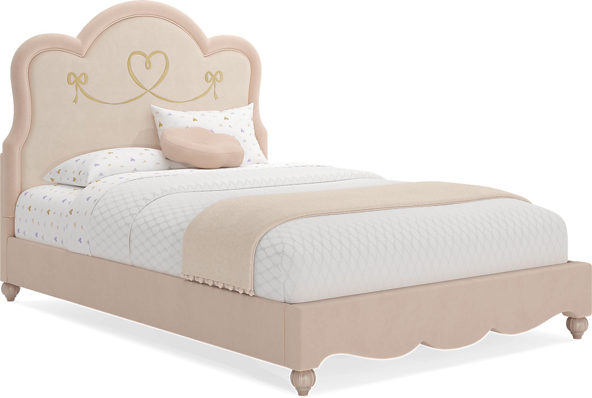 Disney Princess Sparkle White Bedroom with Pink Full Upholstered Bed - Image 2