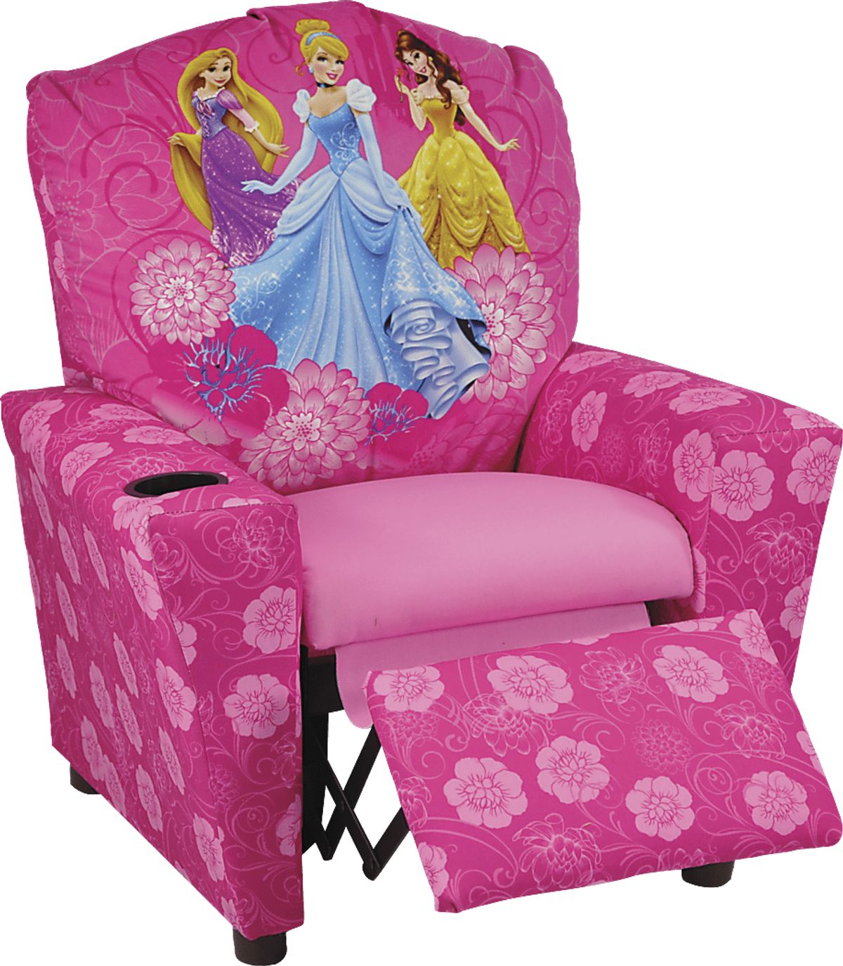 Disney Princess Pink Polyester Fabric Recliner Rooms To Go