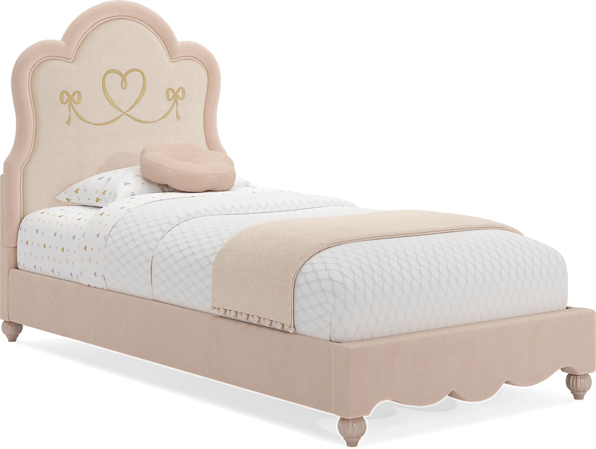 Disney Princess Pink Twin Upholstered Bed - Image 1