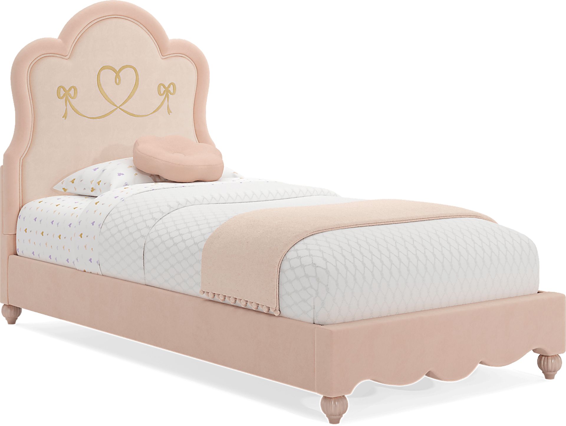 Disney Princess Pink Twin Upholstered Bed - Image 1