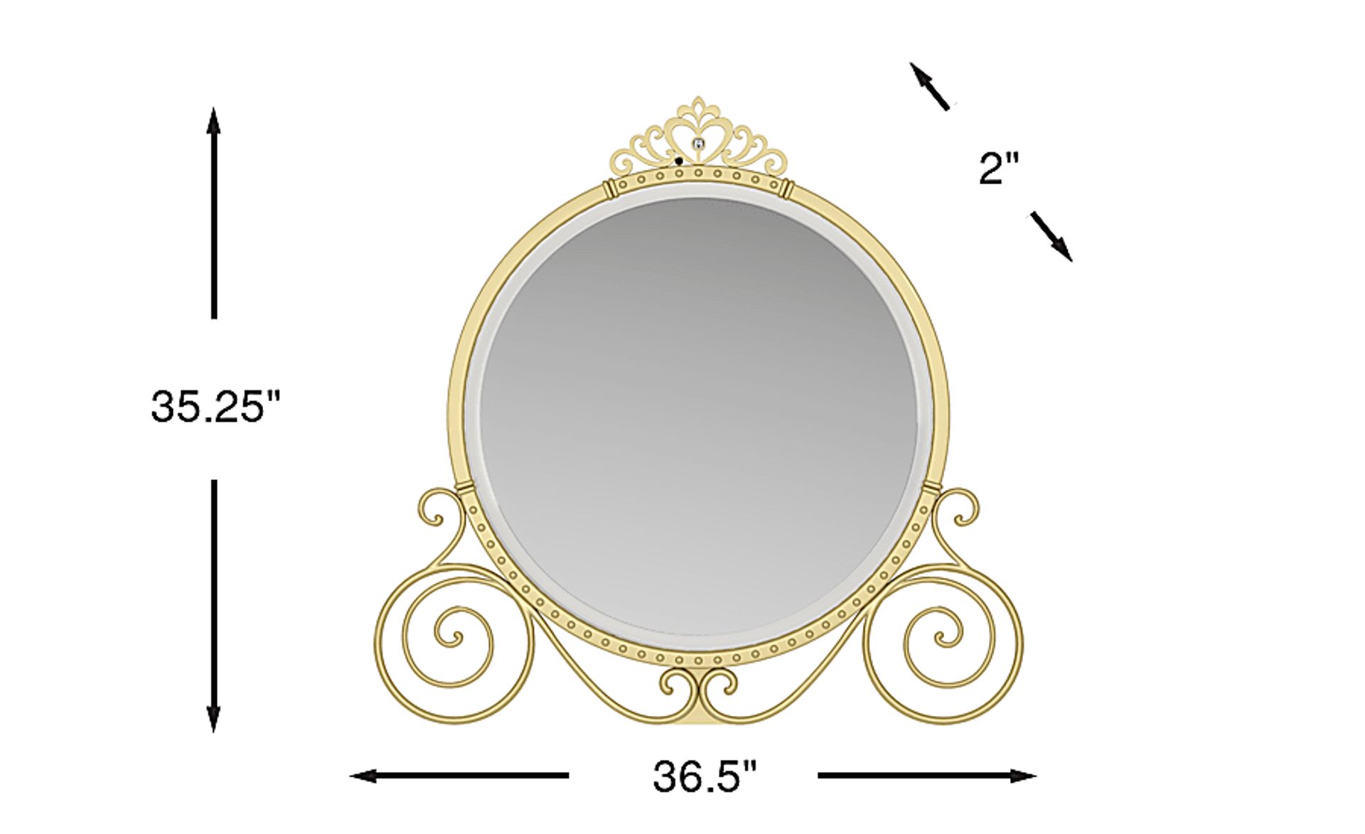Dimension Image. Please refer to the Dimension Tab on this page for dimension details.
