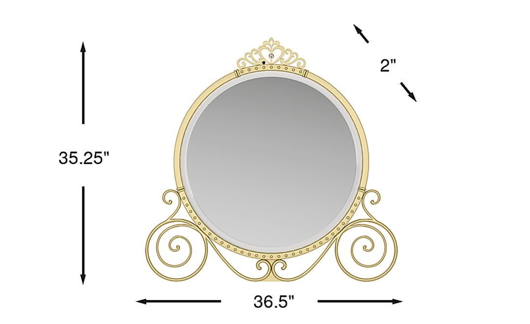 Disney Princess Royal Gold Carriage Mirror