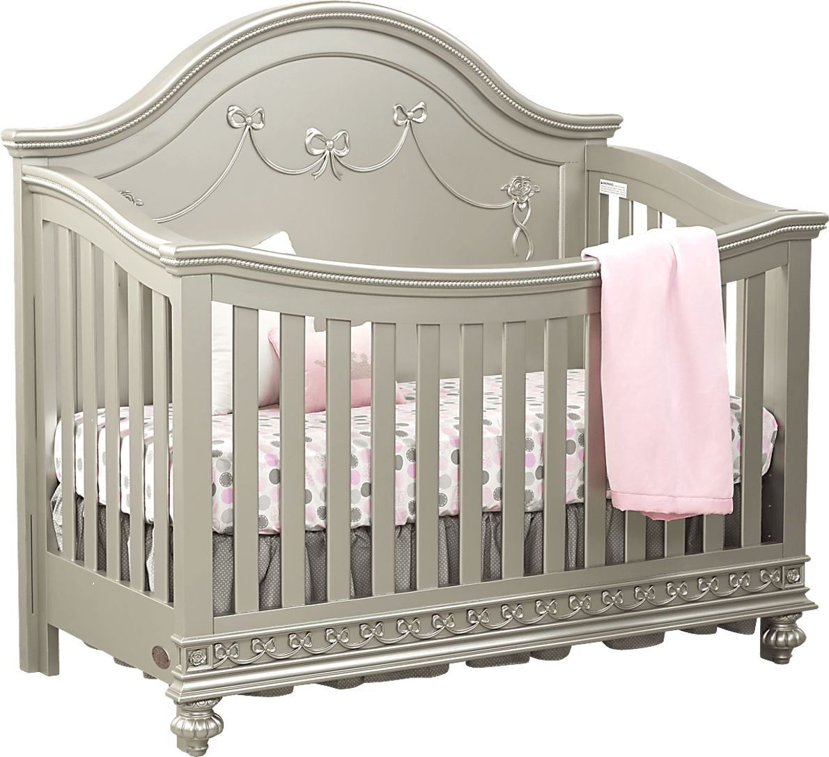 Disney Princess Fairytale Silver Convertible Crib