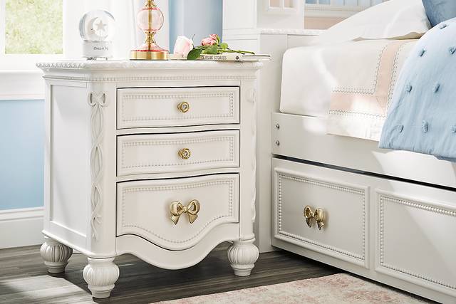 Disney Princess Sparkle White 3 Drawer Nightstand - Thumbnail - Image 3