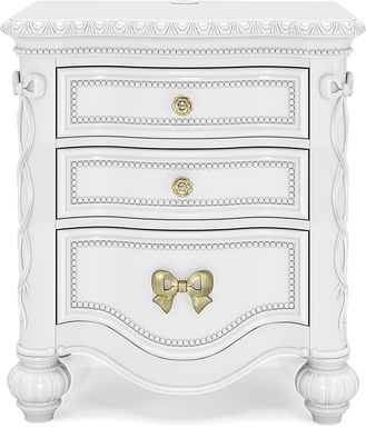 Disney Princess Sparkle White 3 Drawer Nightstand