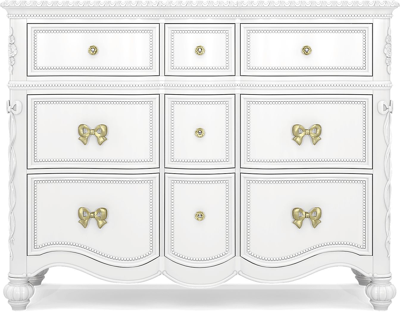 Disney Princess Sparkle White 9 Drawer Dresser