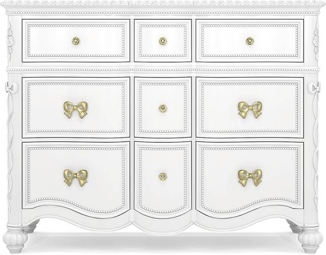Disney Princess Sparkle White 9 Drawer Dresser - Thumbnail - Image 1