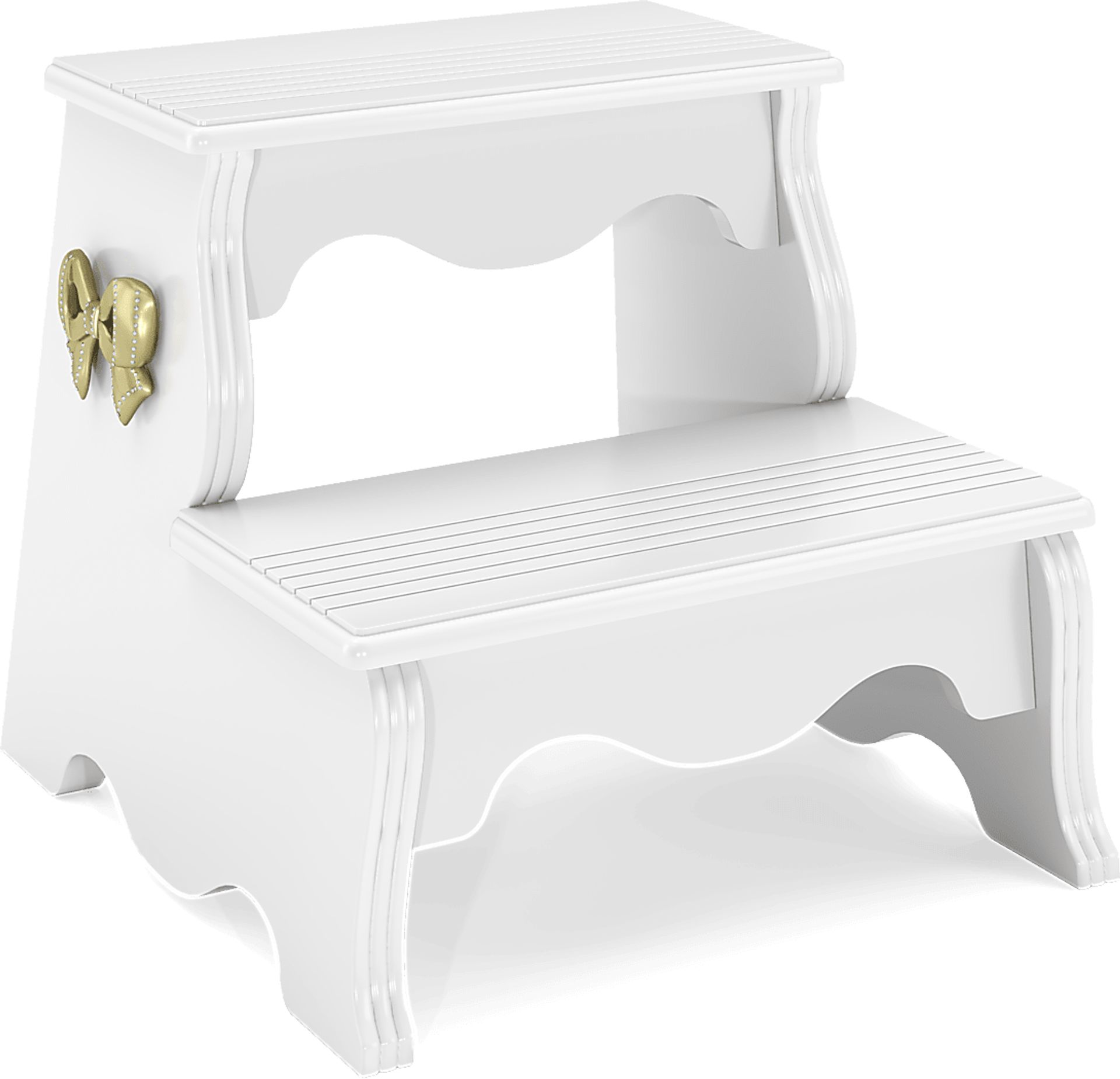 Disney Princess Sparkle White Bed Step Stool - Image 1