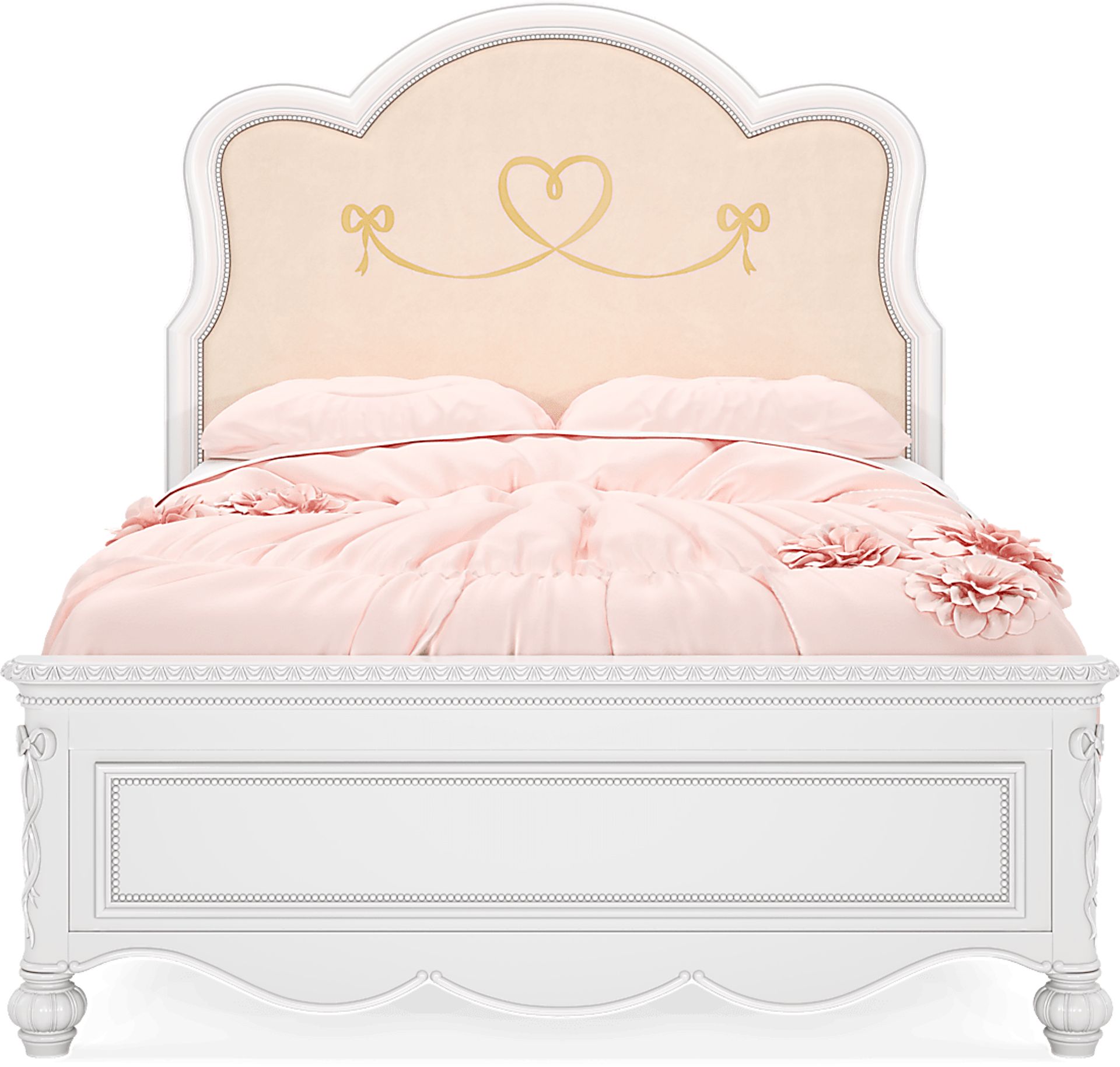 Disney Princess Sparkle White Full Upholstered Bedroom - Image 3