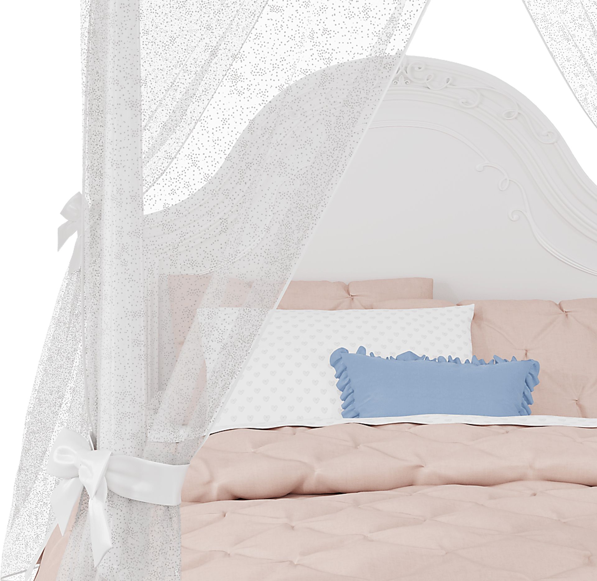 Disney Princess White Full Canopy Bedroom - Image 5