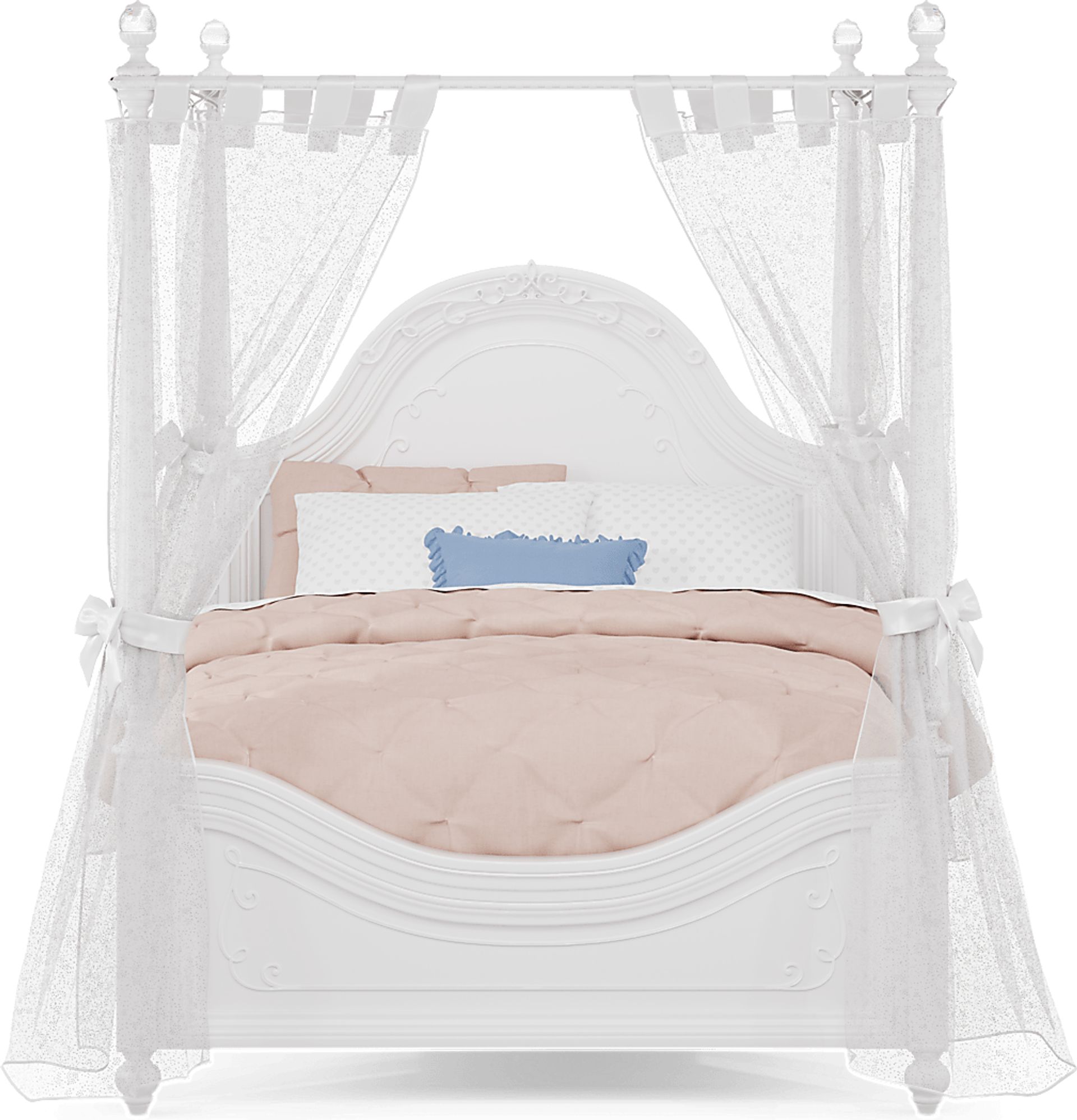 Disney Princess Sparkle White Full Canopy Bed - Image 3