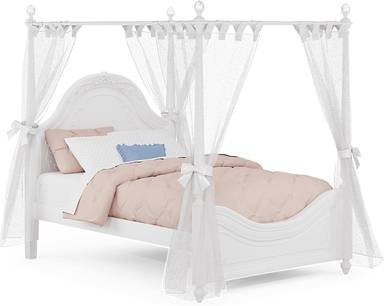 4 pc full canopy bed
