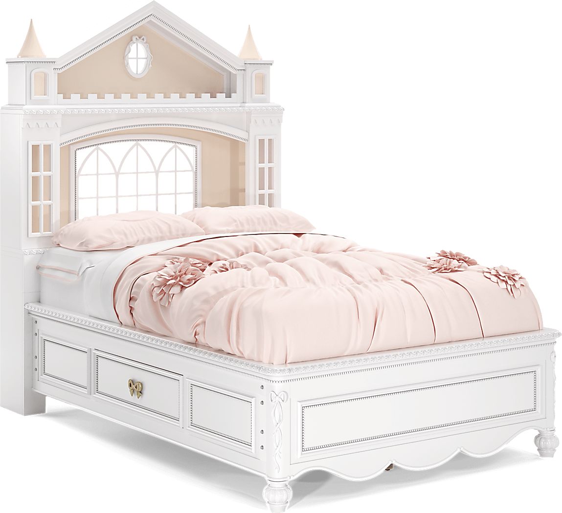 Disney Princess Sparkle White Full Castle Bed