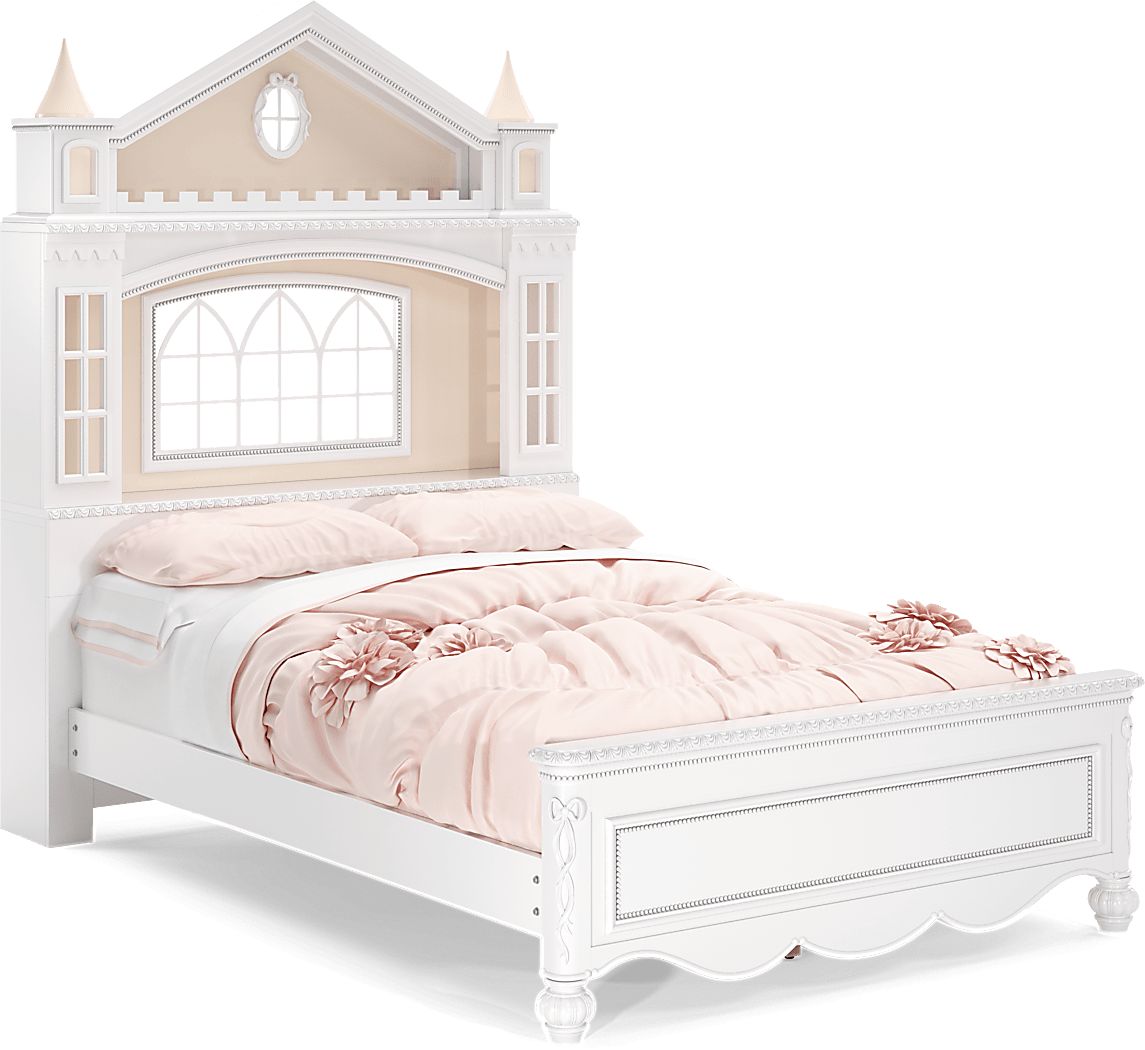 Disney Princess Sparkle White Full Castle Bed