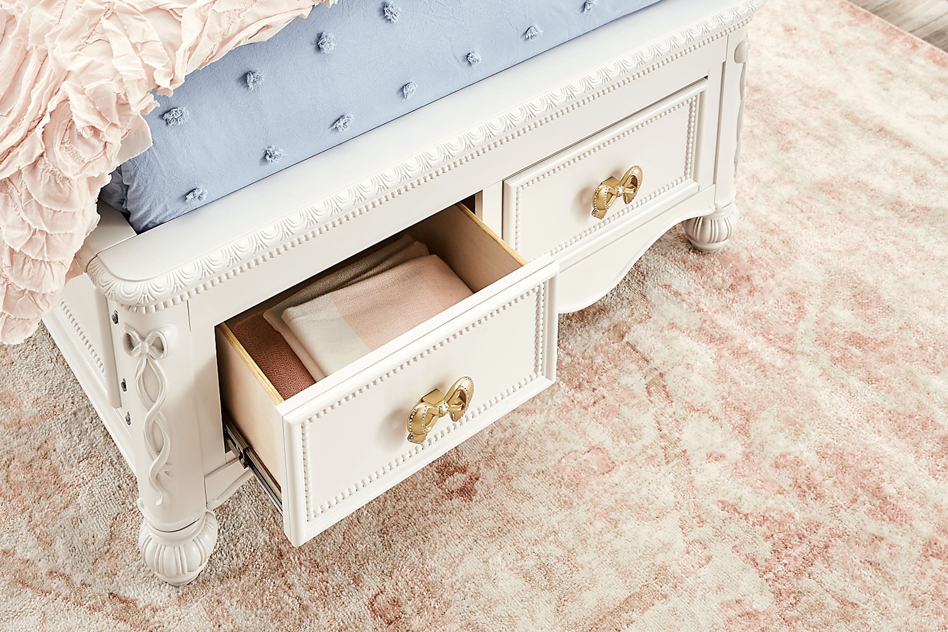 Disney Princess Sparkle White Full Castle Storage Bed - Image 6