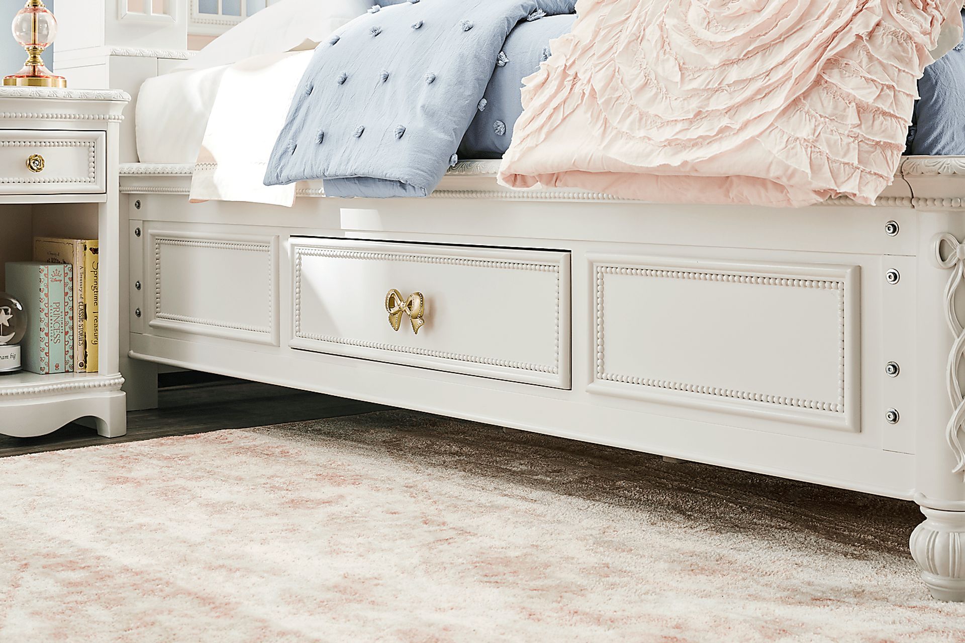 Disney Princess Sparkle White Full Castle Storage Bed - Image 3