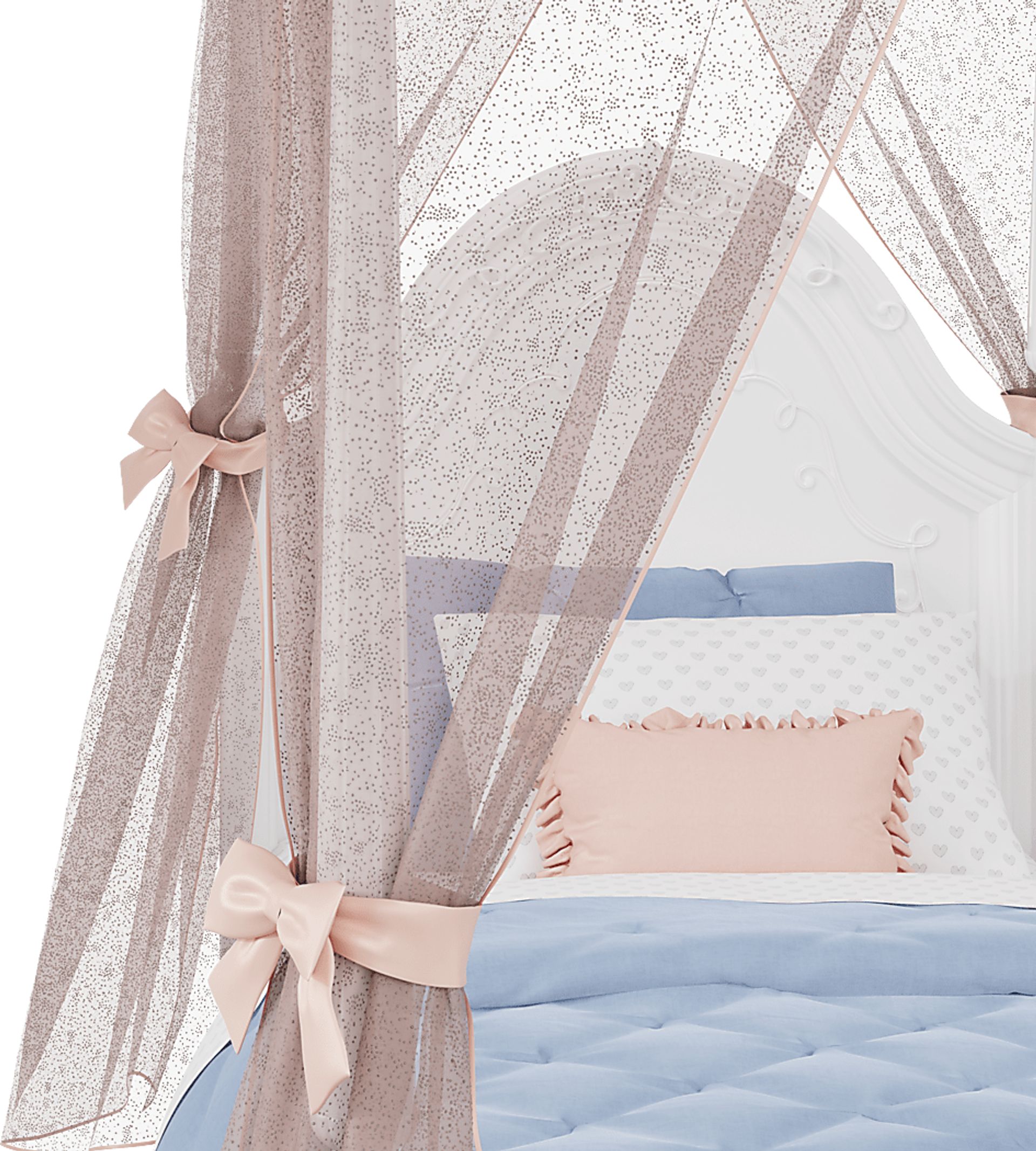 Disney Princess Sparkle White Bedroom with Royal Gold Full Carriage Bed - Image 4