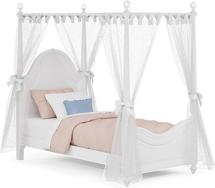 4 pc twin canopy bed
