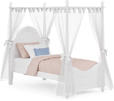 4 pc twin canopy bed