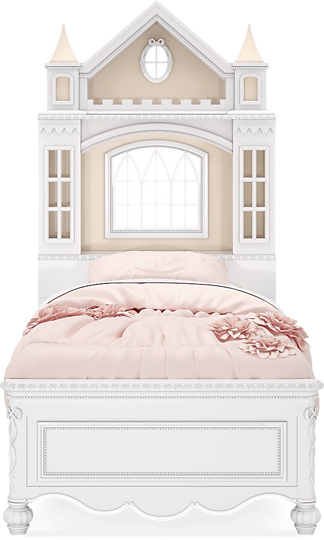 Disney Princess Sparkle White Twin Castle Bed - Thumbnail 4