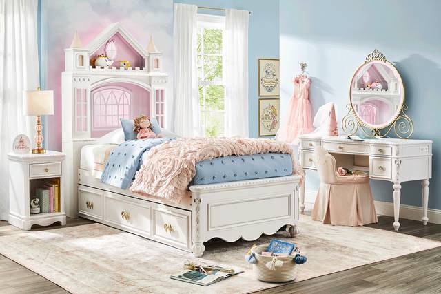 Disney Princess Sparkle White Twin Castle Bedroom - Thumbnail - Image 4